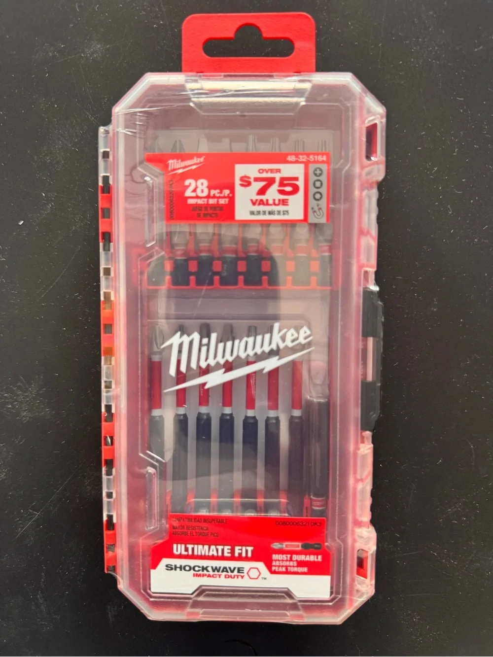 NEWMilwaukee SHOCKWAVE 28PC Impact Driver Bit Set 48-32-5164